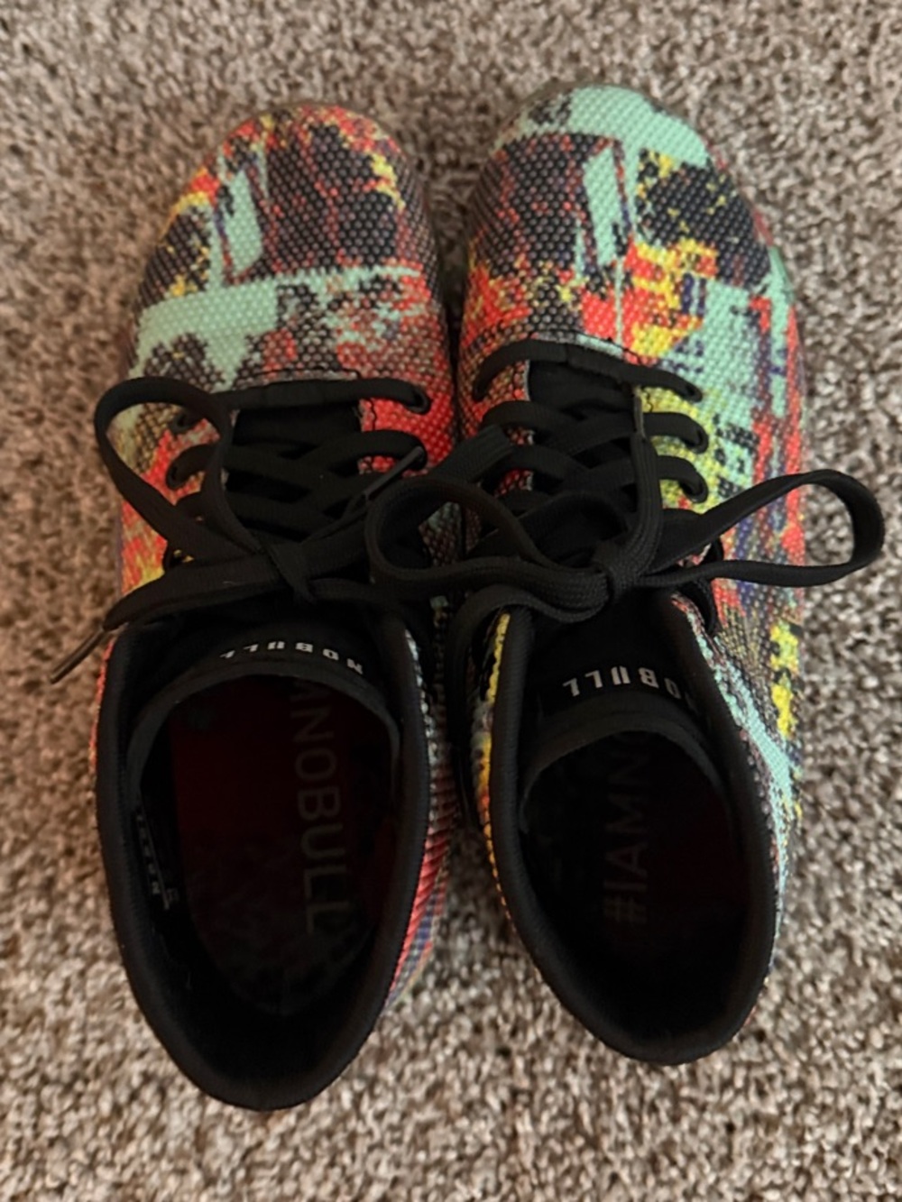 NOBULL High-Top Sneakers in Multi-Color Mosaic (Black Laces) - Picture 3 of 3